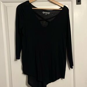 Mudd 3/4 sleeve black top